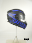 Шлем интеграл HETOSHI FF938 double visor Цв.Черно-синий Матовый р.S