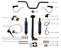 Ходовая часть, органы управления снегохода IRBIS Dingo T125 (часть 5)