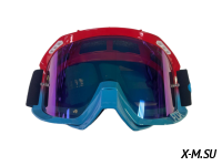 Очки мотокросс FOX XD3-70 коробка цв. оправы Сине-красный цв. стекла Синий 