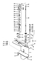 Корпус редуктора (приводной вал) 2-х тактного ПЛМ MERCURY 40 M Серийный номер от 7144763 и выше