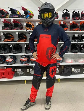 Джерси мотокросс HETOSHI DEMURE TYPE-3 цв, Красно-черный р.XL